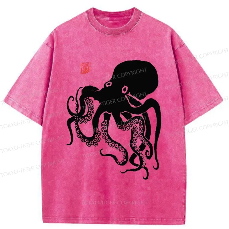 Retro Unisex Octopus T-Shirt for Streetwear