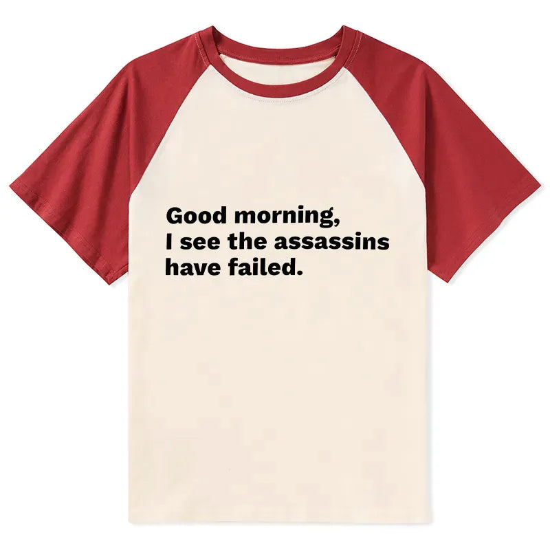 Japanese art raglan tee for daily wear