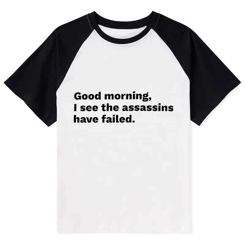 Japanese art raglan tee for daily wear