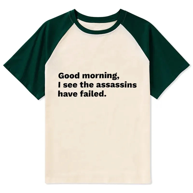 Japanese art raglan tee for daily wear
