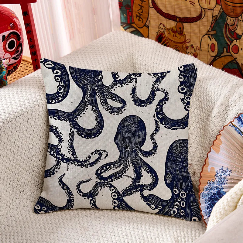 Kyoto-Lion Ocean Octopus Cushion Pillow