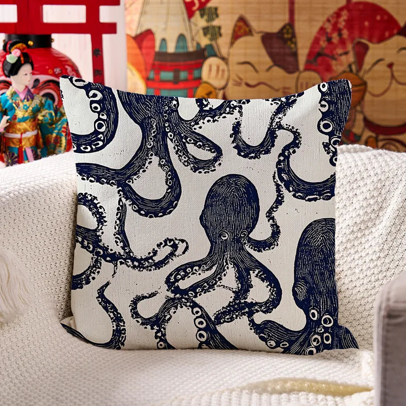 Kyoto-Lion Ocean Octopus Cushion Pillow