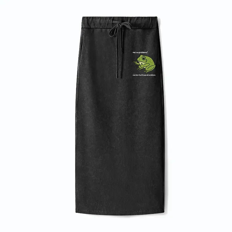 Stupid Frog Meme Skirt for Women
