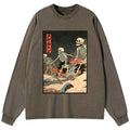 japanese rising skeletons long sleeve tee