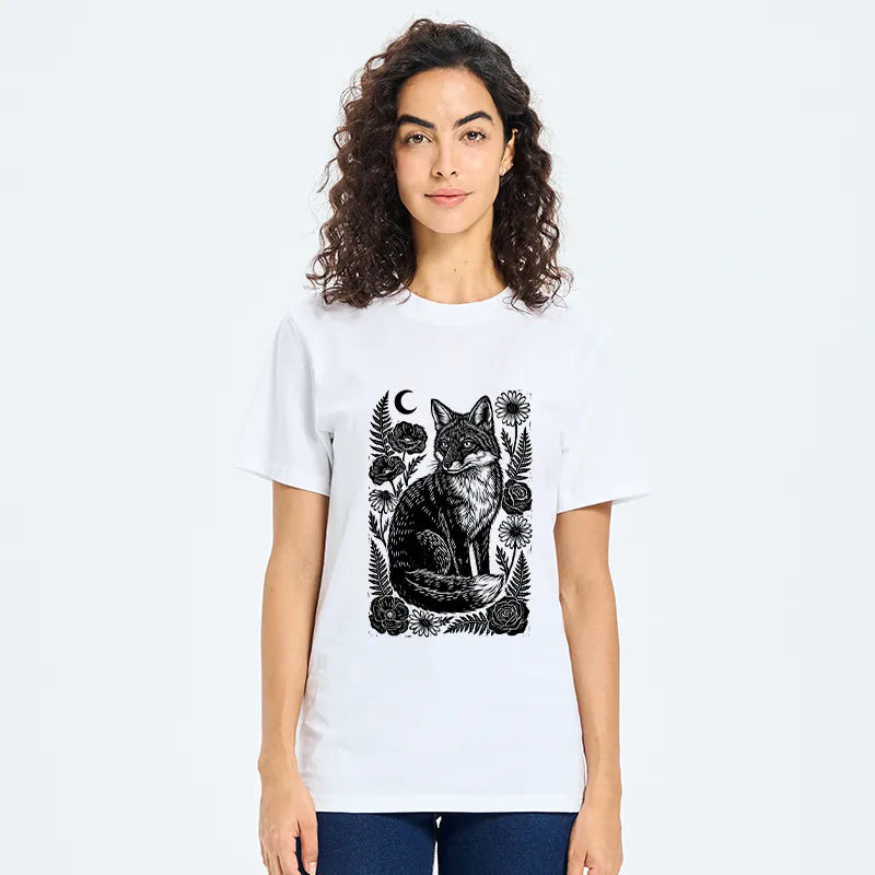 Kyoto-Lion Wild Fox Floral Vibe Classic T-Shirt
