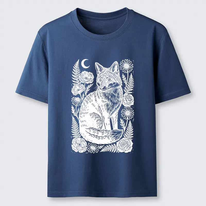 Kyoto-Lion Wild Fox Floral Vibe Classic T-Shirt