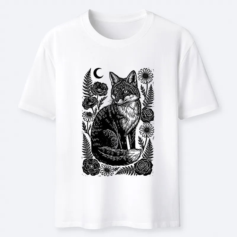 Kyoto-Lion Wild Fox Floral Vibe Classic T-Shirt