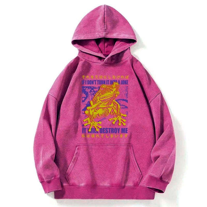 Emotional Breakdown Frog Hoodie for Daily Wear