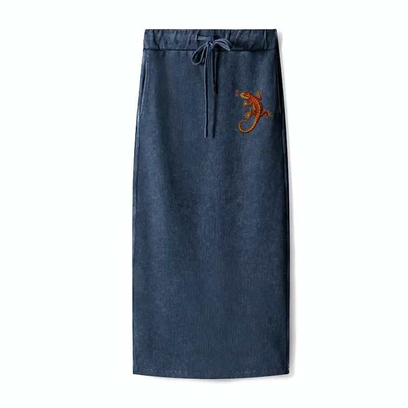 Retro Japanese Washed Terry Skirt