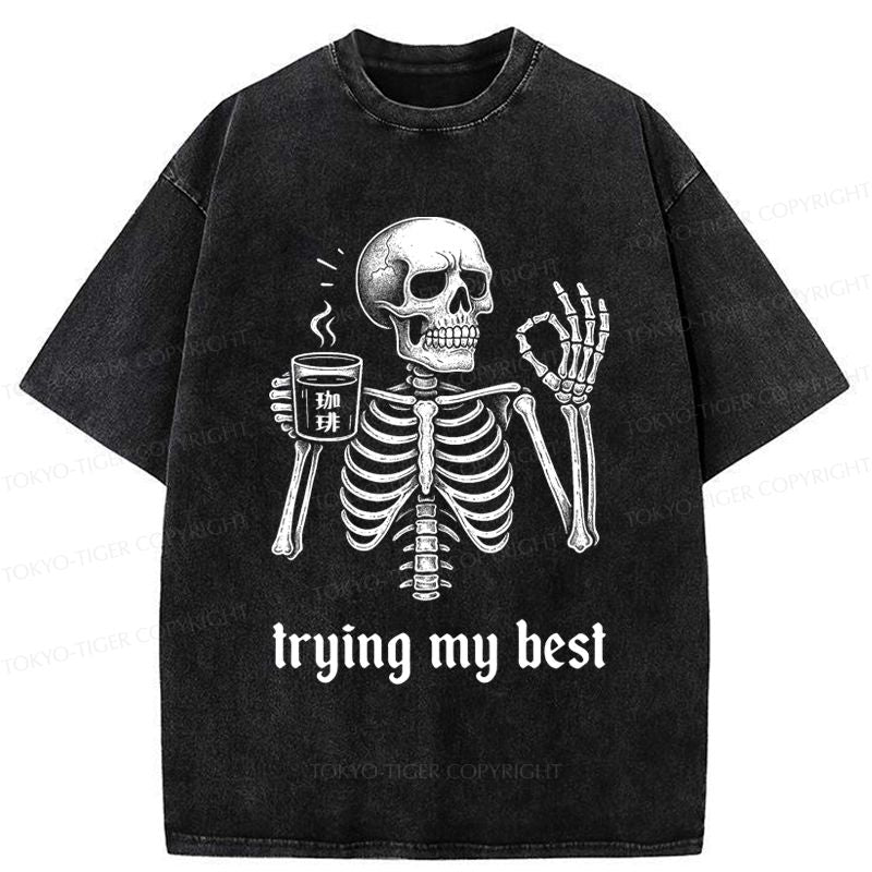 Trendy Japanese Skull Shirt