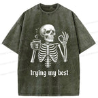 Trendy Japanese Skull Shirt
