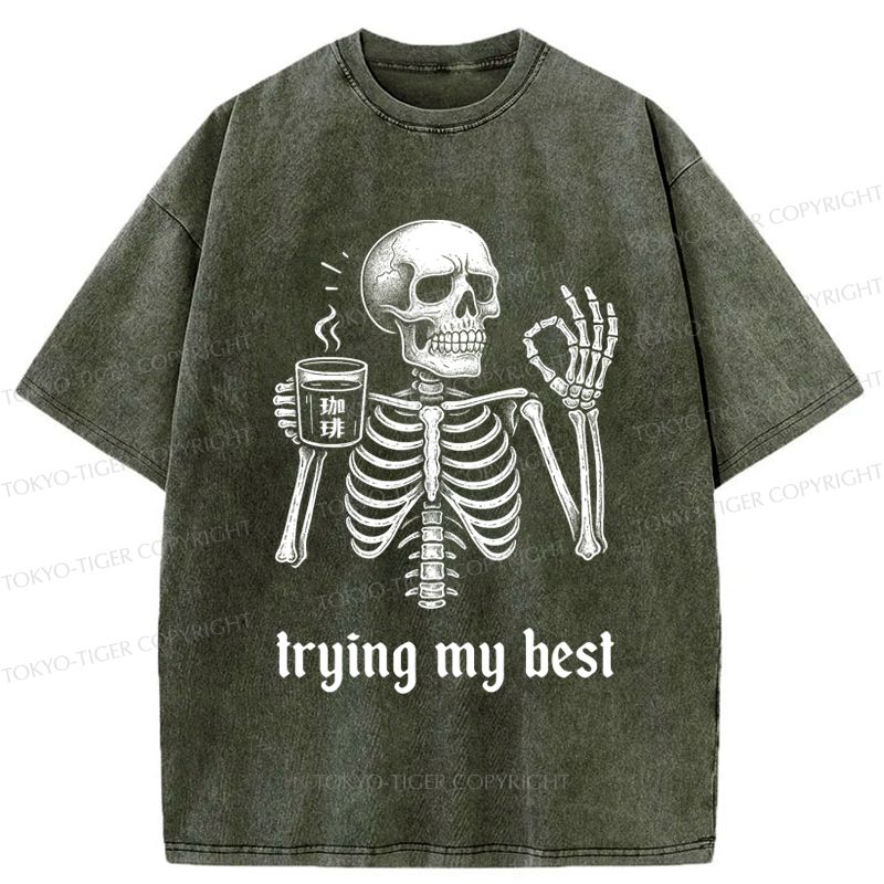 Trendy Japanese Skull Shirt