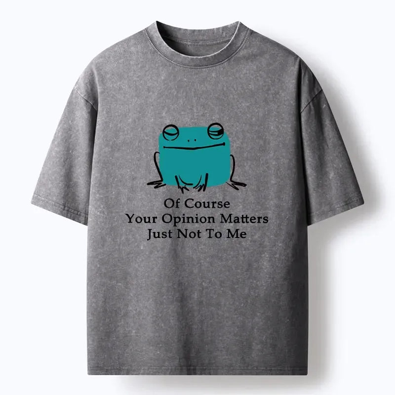 Kyoto-Lion Cool Frog Unbothered By Others Opinions Washed T-Shirt