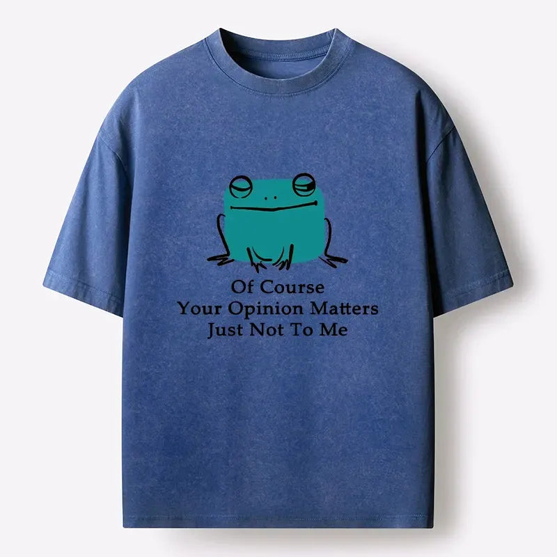 Kyoto-Lion Cool Frog Unbothered By Others Opinions Washed T-Shirt