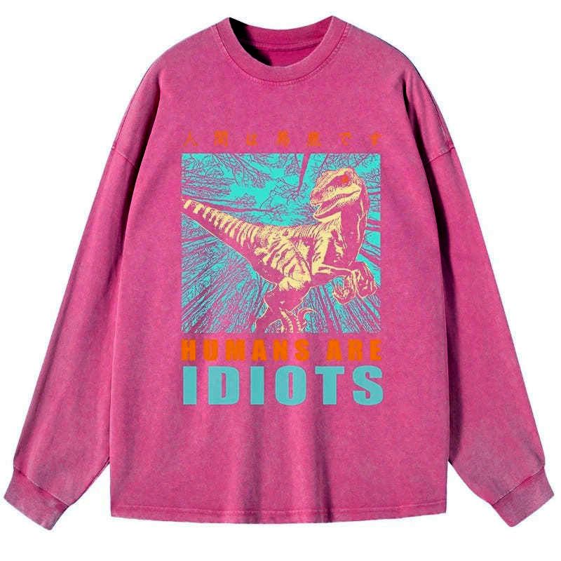 japanese washed long sleeve t-shirt on sale
