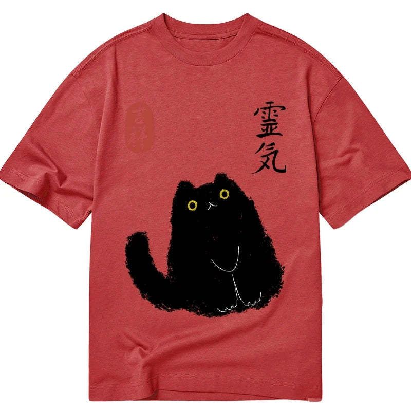 comfortable black cat t shirt unisex