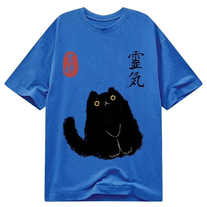 comfortable black cat t shirt unisex
