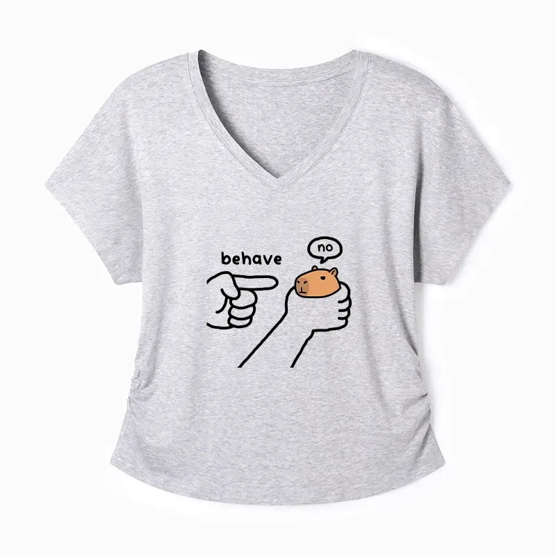 Capybara Dolman Sleeve T-Shirt for Women