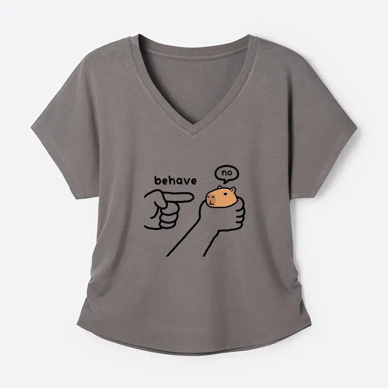 Capybara Dolman Sleeve T-Shirt for Women