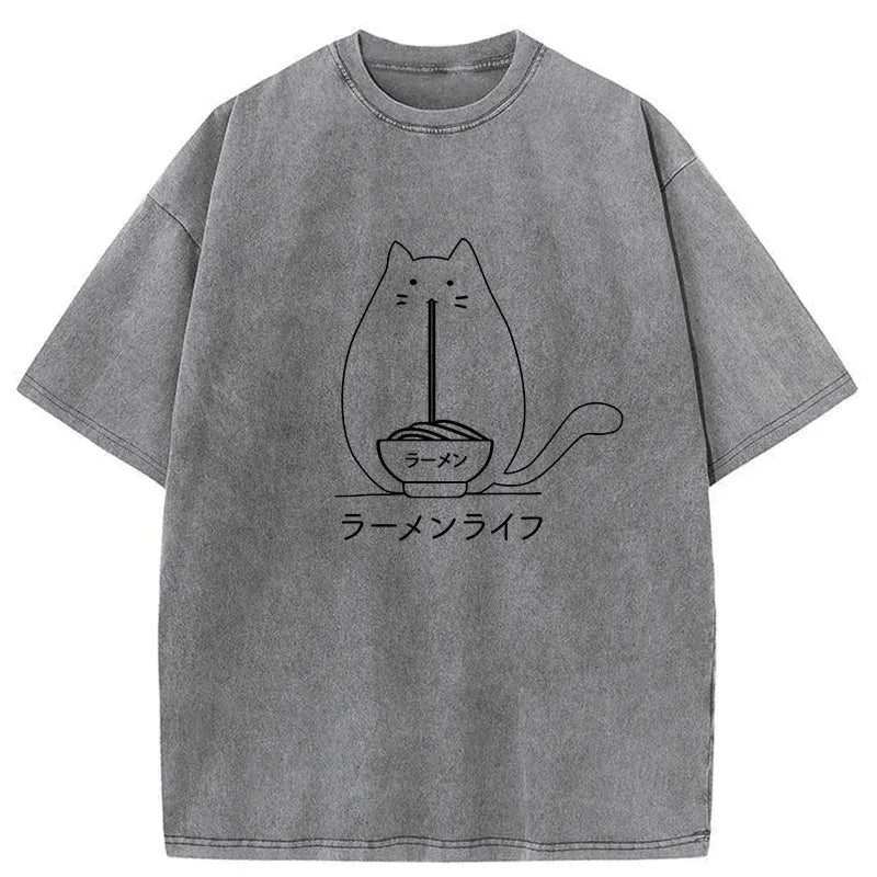 japanese cat t-shirt for summer travel