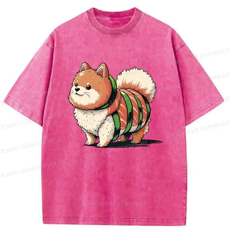 Kyoto-Lion Japanese Rice Ball Dog Washed T-Shirt