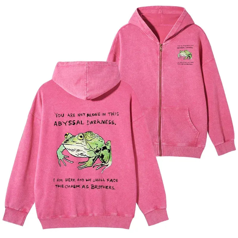 japanese frog zip hoodie for men