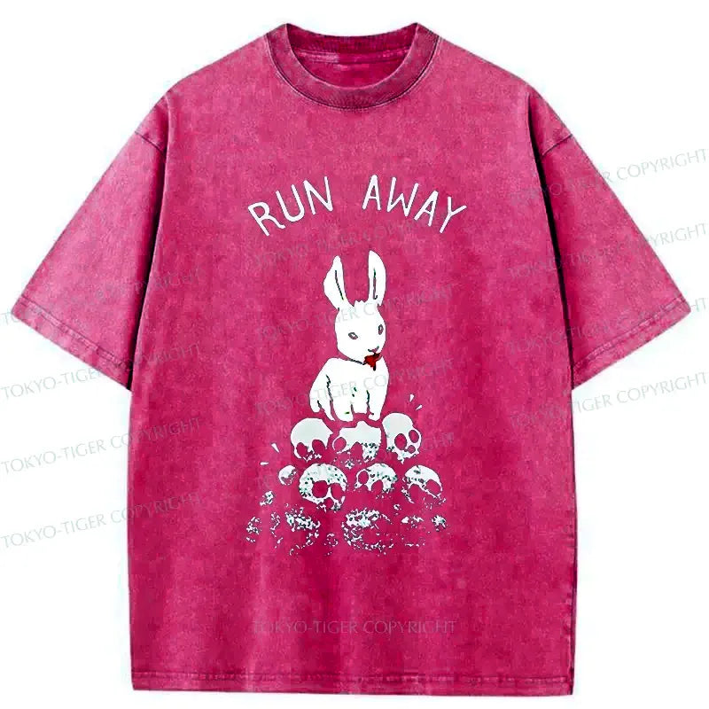 kyoto lion man eating rabbit washed t shirt