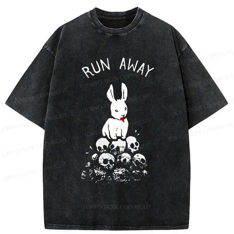 Kyoto-Lion Man-eating Rabbit Washed T-Shirt