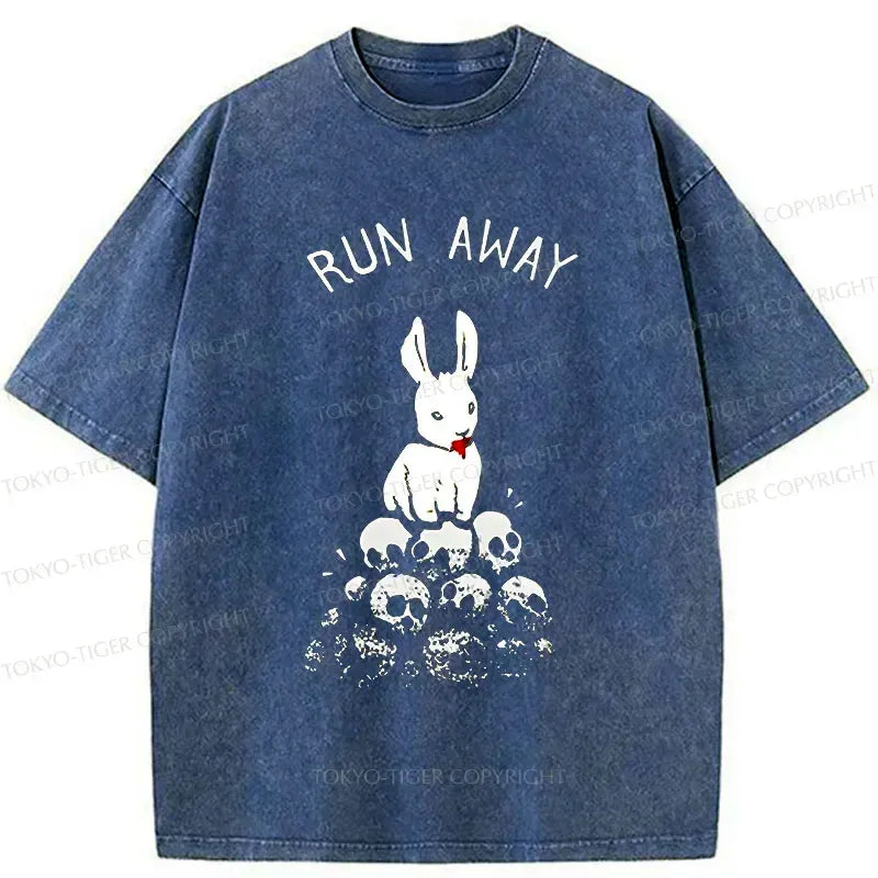 Kyoto-Lion Man-eating Rabbit Washed T-Shirt