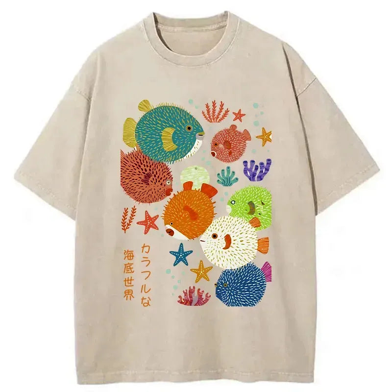 Kanji Fish T-Shirt Trendy Gift for Him