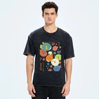 Kyoto-Lion Japanese Fish Kanji Washed T-Shirt