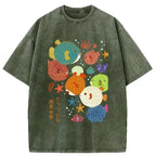 Kyoto-Lion Japanese Fish Kanji Washed T-Shirt