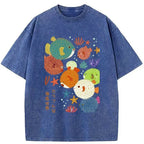 Kyoto-Lion Japanese Fish Kanji Washed T-Shirt
