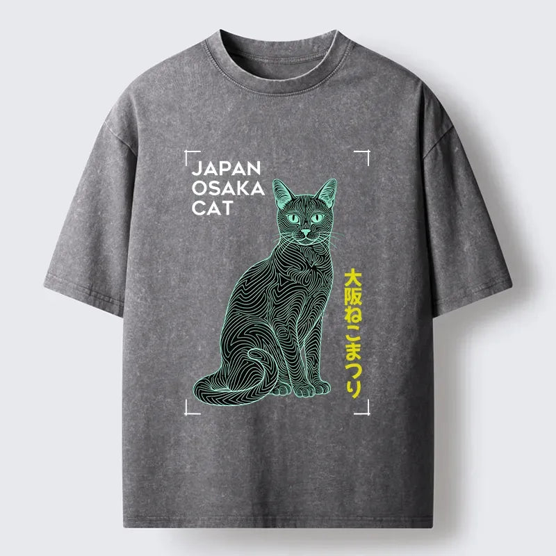 Japanese Cat T-Shirt for Daily Wear