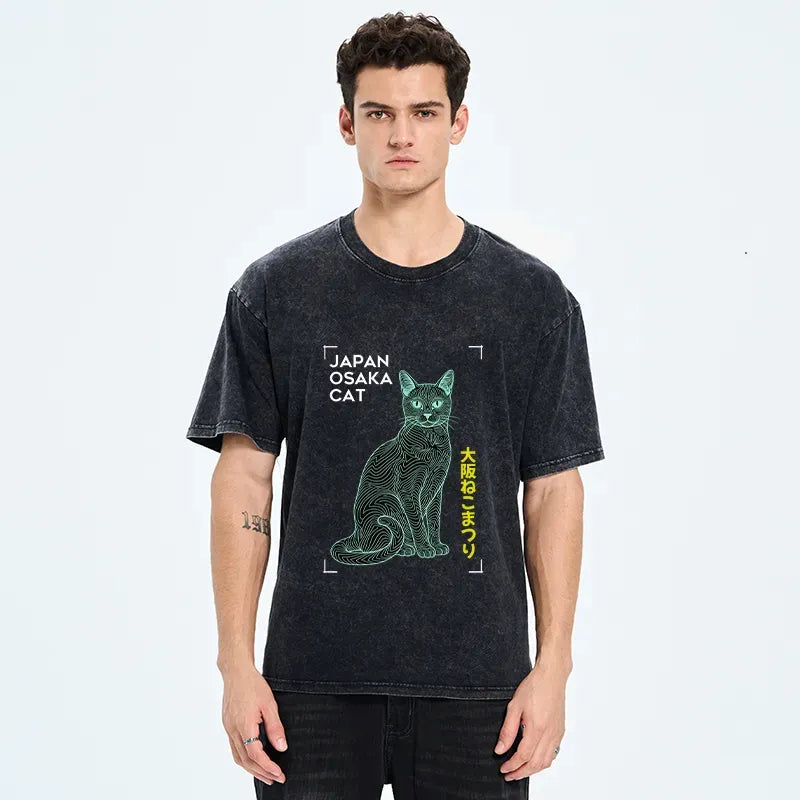 Kyoto-Lion Cat Shirt for Summer
