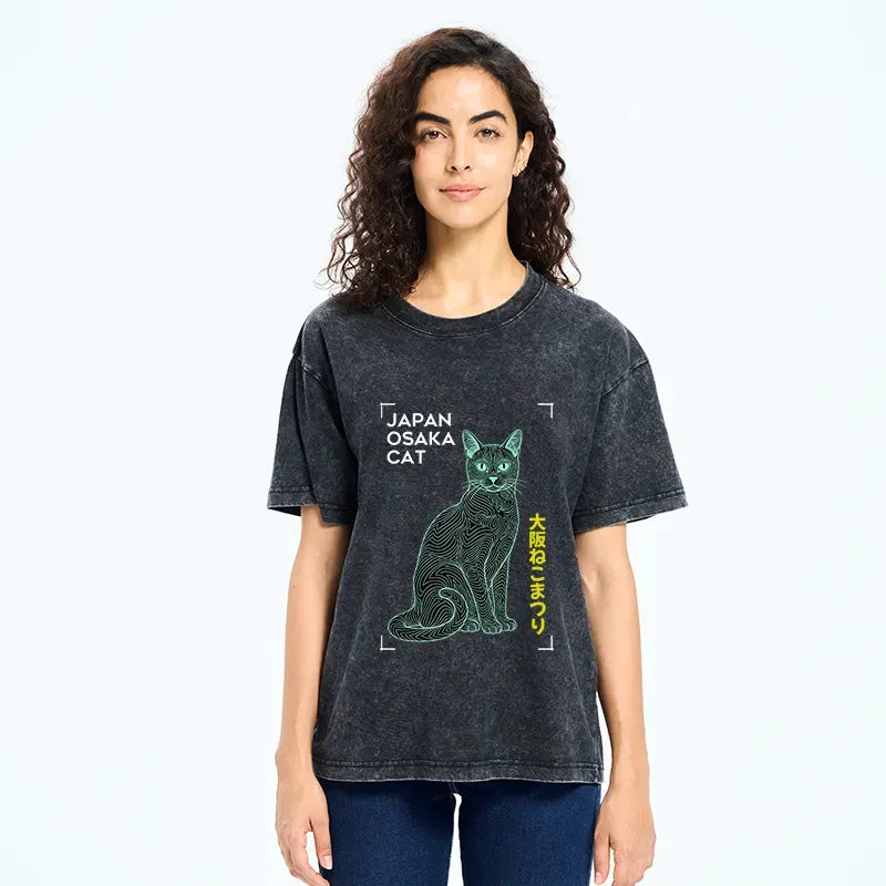 Kyoto-Lion Cat Shirt for Summer
