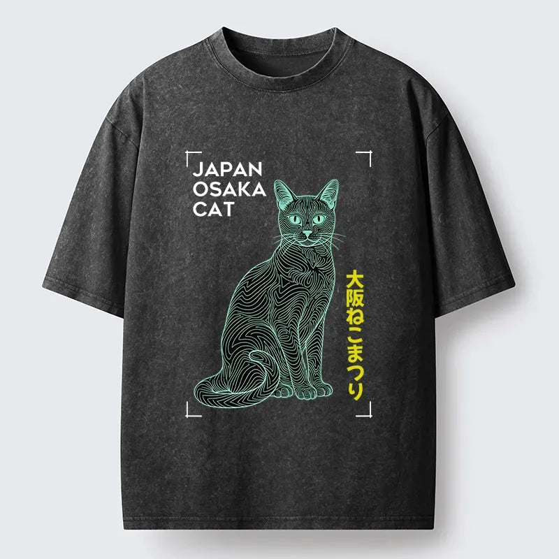 Japanese Cat T-Shirt for Daily Wear