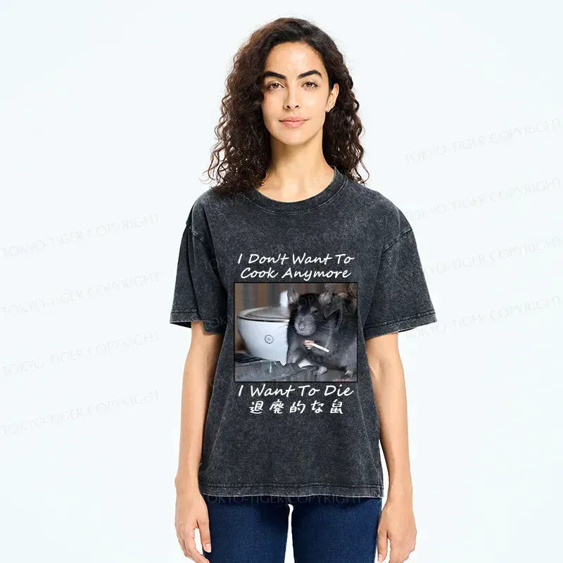 Japanese washed t-shirt for daily wear