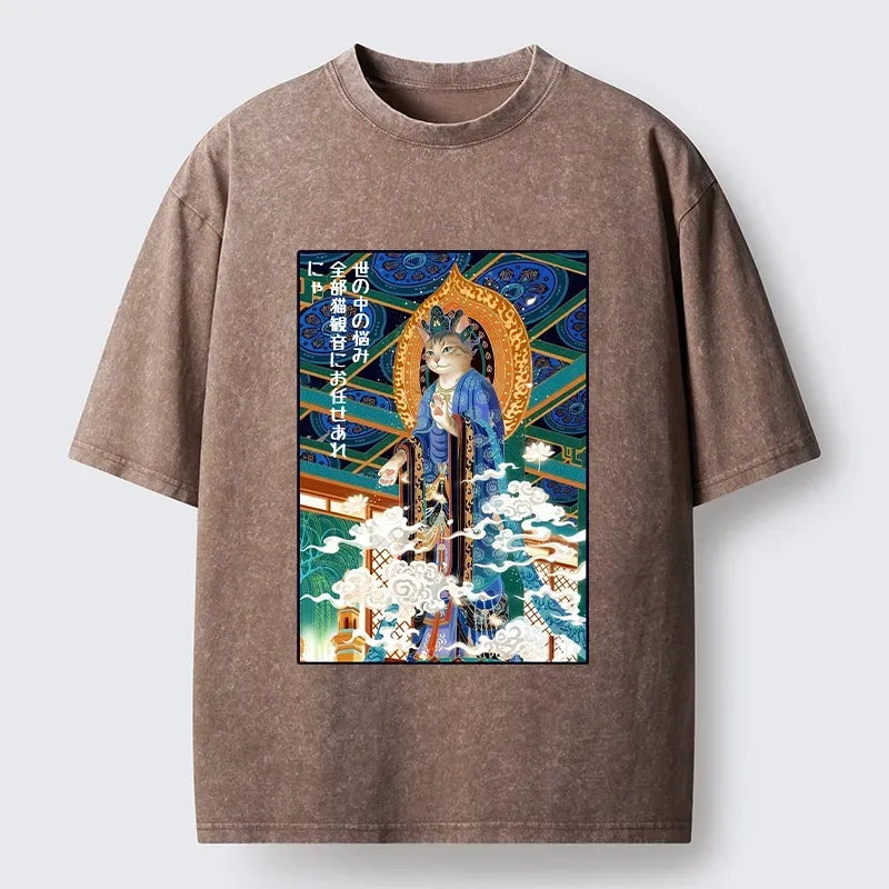 Unisex Cotton Cat Tee for Daily Wear