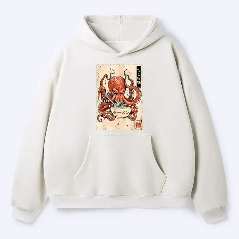 japanese vintage octopus fleece hoodie