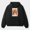 Kyoto-Lion Retro Octopus Eating Ramen Adult Fleece Hoodie