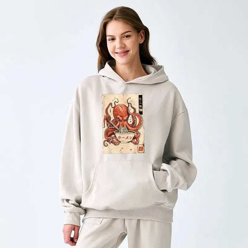 trending octopus ramen hoodie unisex