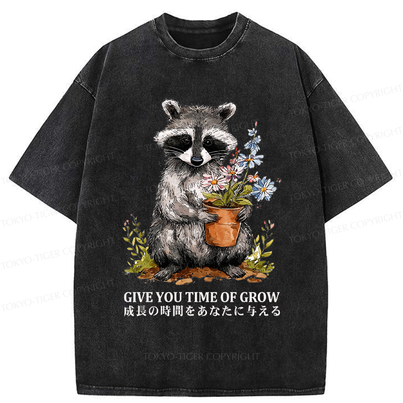 Kyoto Lion Raccoon Washed T-Shirt