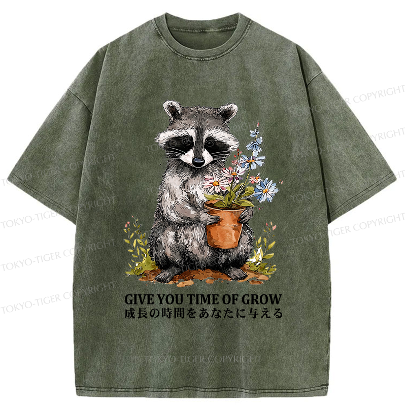 Kyoto Lion Raccoon Washed T-Shirt