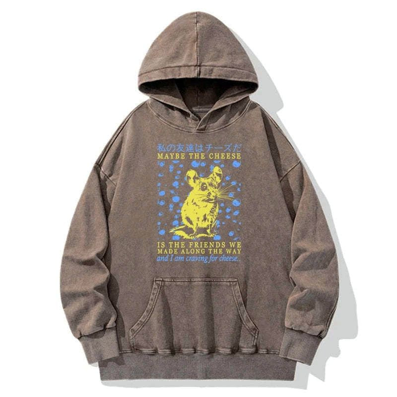 Kyoto-Lion My Friend Is Cheese Washed Hoodie