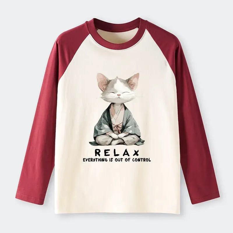 Unisex Cotton Long Sleeve with Japanese Art