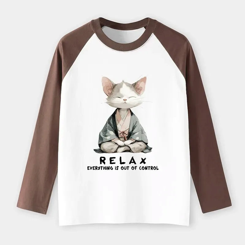 Unisex Cotton Long Sleeve with Japanese Art