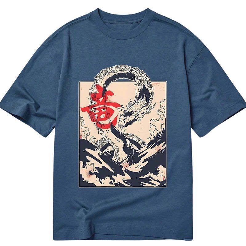 Japanese Sea Dragon Classic T-Shirt for Daily Wear