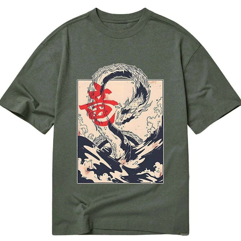 Japanese Sea Dragon Classic T-Shirt for Daily Wear