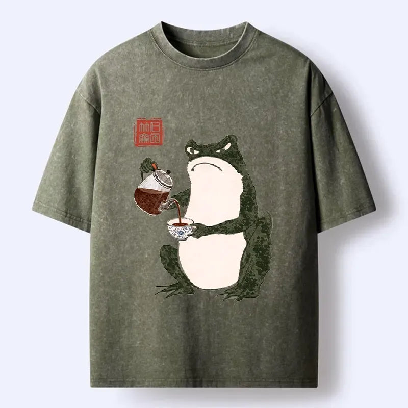 Serious Frog Japanese T-Shirt Trending